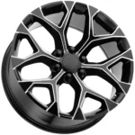 OE Performance 176BM 20x9 6x5.5" +24mm Black/Milled Wheel Rim 20" Inch - Image 2