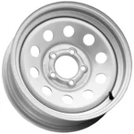 (Set of 4) Allied 27 Trailer Mod 16x6 6x5.5" +0mm Silver Wheels Rims - Image 2