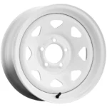 Pacer 310W Spoke Trailer 16x6 6x5.5" +0mm White Wheel Rim 16" Inch