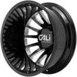 Cali Off-Road 9110D Summit Dually Rear 22x8.25 8x200 -232mm Black/Milled Wheel Rim - Image 3