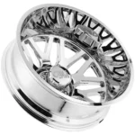 Cali Off-Road 9115D Invader Dually Rear 22x8.25 8x6.5" Chrome Wheel Rim 22" Inch - Image 3