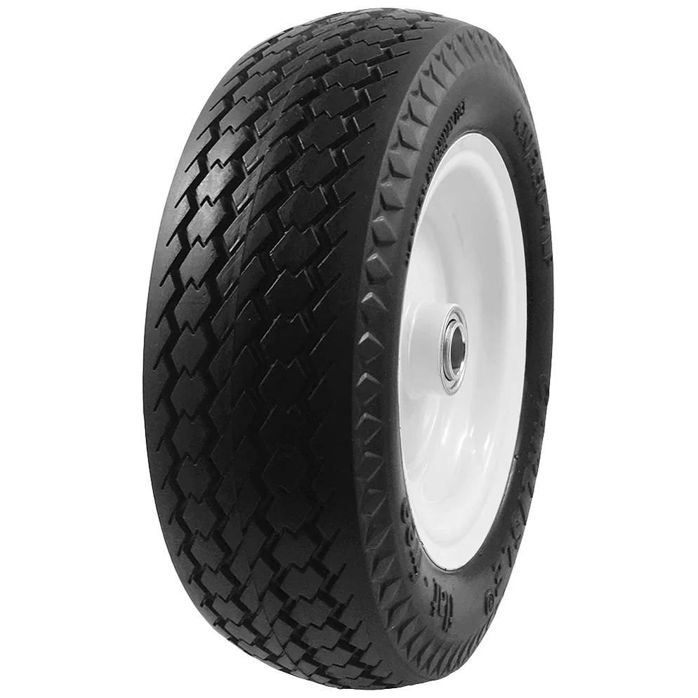 carlisle-flat-free-hand-truck-bsw_994x994 10.3x3.2" Carlstar Flat Free Hand Truck 39A2 LR Black Wall Tire - Image 1