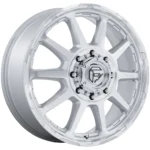 Fuel D912 Circuit Dually 22x8.25 8x200 +105mm Silver-Front Wheel Rim 22" Inch