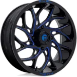 Fuel UTV D778 Runner 18x7 4x156 +13mm Black/Blue Wheel Rim 18" Inch - Image 2