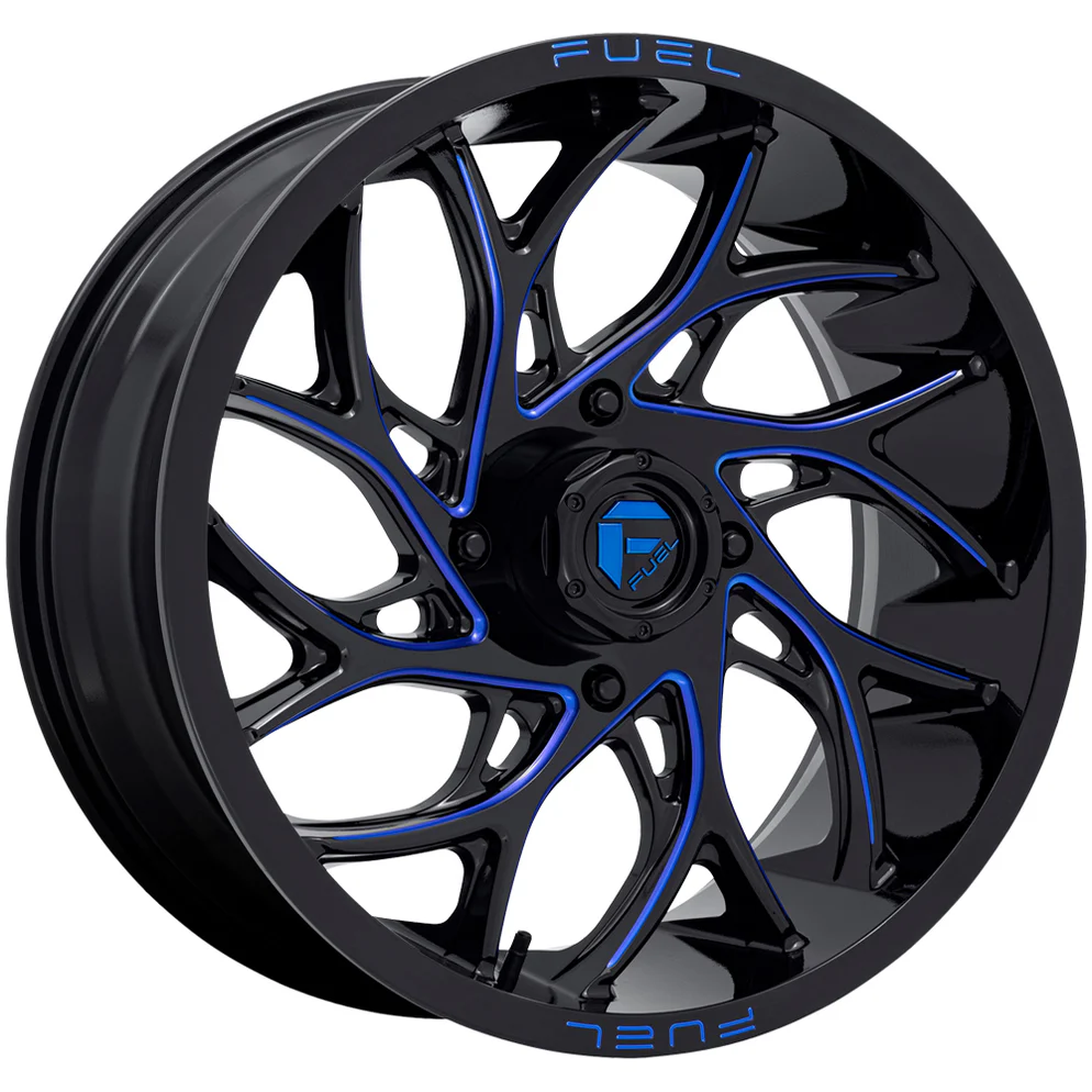 fuel-utv-d778-runner-black-blue_994x994 Fuel UTV D778 Runner 18x7 4x156 +13mm Black/Blue Wheel Rim 18" Inch - Image 1