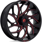 Fuel UTV D779 Runner 18x7 4x156 +13mm Black/Red Wheel Rim 18" Inch