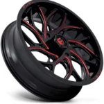 Fuel UTV D779 Runner 18x7 4x156 +13mm Black/Red Wheel Rim 18" Inch - Image 2