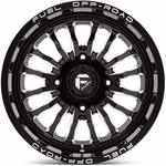 Fuel UTV D821 Arc 20x7 4x156 +13mm Black/Milled Wheel Rim 20" Inch