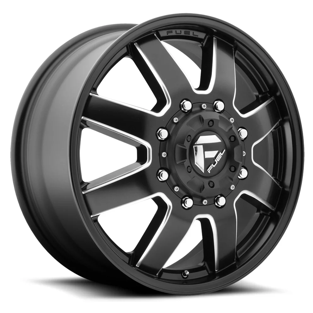 fuel_d538_maverick_matte_black_milled_dually_front_bd592601-3a01-4186-b175-d08536ee3710_994x994 Fuel D538 Maverick Dually Front 20x8.25 8x200 Black/Milled Wheel Rim 20" Inch - Image 1