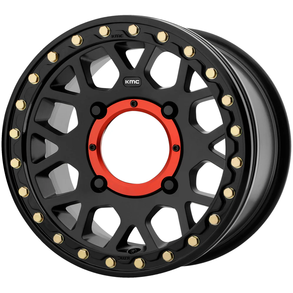 hks2357_bf694ae5-57de-4caf-b443-14fdb2c12bd8_994x994 KMC UTV KS235 Grenade Beadlock 15x6 4x137 +38mm Satin Black Wheel Rim 15" Inch - Image 1