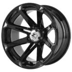 MSA M12 Diesel 22x7 4x156 +10mm Gloss Black Wheel Rim 22" Inch