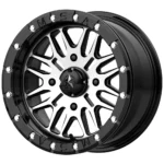 MSA M37 Brute Beadlock 16x7 4x156 +10mm Black/Machined Wheel Rim 16" Inch