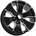 Ion 14 Trailer 15x6 5x4.5" +0mm Black/Machined Wheel Rim 15" Inch - Image 2