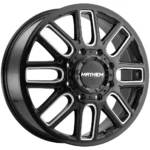 Mayhem 8107D Cogent Dually Front 22x8.25 8x200 Black/Milled Wheel Rim 22" Inch