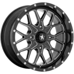 MSA Offroad M45 Portal 15x7 4x156 +10mm Black/Machined Wheel Rim 15" Inch