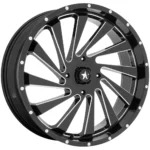 MSA M46 Blade 20x7 4x137 +0mm Black/Milled Wheel Rim 20" Inch