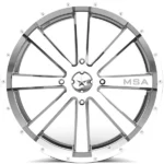 MSA M34 Flash 24x7 4x137 +0mm Chrome Wheel Rim 24" Inch - Image 3