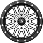 MSA M37 Brute Beadlock 18x7 4x137 +10mm Black/Machined Wheel Rim 18" Inch - Image 3