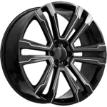 OE Revolution G-10 Denali 24x10 6x5.5" +31mm Black/Milled Wheel Rim 24" Inch