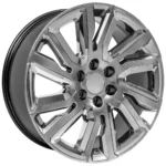 OE Wheels CV39 22x9 6x5.5" +28mm Hyper Black/Chrome Wheel Rim 22" Inch