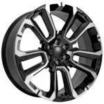 OE Wheels CV68 22x9 6x5.5" +28mm Black/Milled Wheel Rim 22" Inch