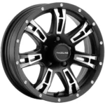 Raceline 840 Arsenal Trailer 15x5 5x4.5" +0mm Black/Machined Wheel Rim 15" Inch