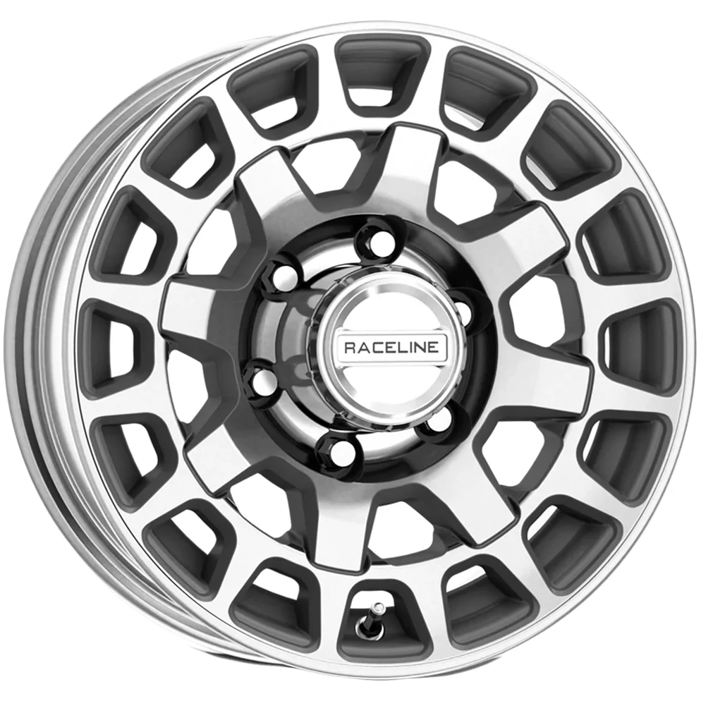 raceline-873mc-back-country-trailer-machined-6-lug-1_d22979aa-9b02-495b-a674-bf222cd73c89_994x994 Raceline 873MC Back Country Trailer 15x6 6x5.5" +0mm Machined Wheel Rim 15" Inch - Image 1