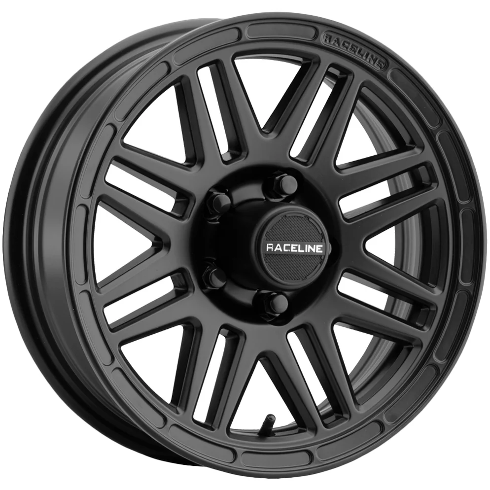 raceline-944b-outlander-trailer-satin-black-5-lug-1_5470f68b-a6eb-4984-b5a0-d04ef6a4112c_994x994 Raceline 944B Outlander Trailer 13x4.5 5x4.5" +2.63mm Satin Black Wheel Rim - Image 1