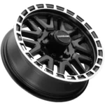 Raceline 953BM Krank Trailer 15x5 5x4.5" +0mm Black/Machined Wheel Rim 15" Inch - Image 2