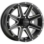 Raceline G92M Hostage Golf 12x7 4x4" -47mm Black/Machined Wheel Rim 12" Inch