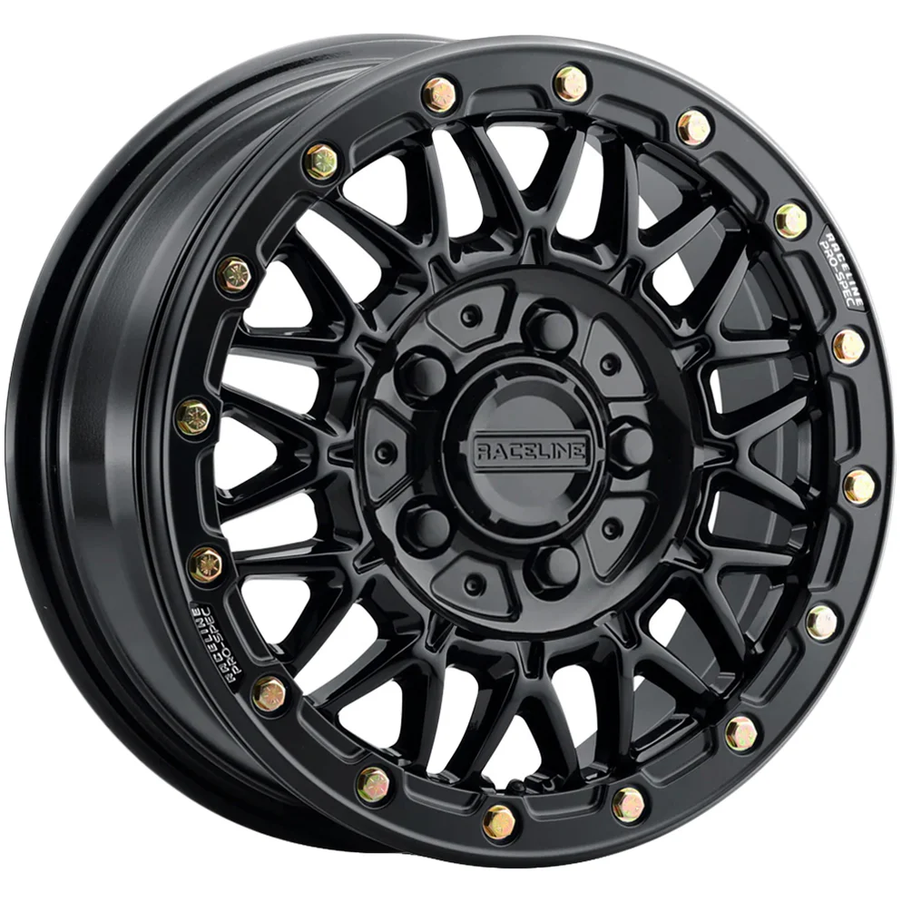 raceline-utv-a15gb-omega-beadlock-gloss-black-5-lug-1_4544c088-6f64-41ba-b383-fa99bda98846_994x994 Raceline UTV A15GB Omega Beadlock 15x8 5x4.5" Gloss Black Wheel Rim 15" Inch - Image 1
