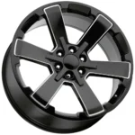 Replica 1 RP11 22x9 6x5.5" +24mm Black/Milled Wheel Rim 22" Inch - Image 2