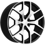 Eclipse Replicas 288 26x10 6x5.5" +25mm Black/Machined Wheel Rim 26" Inch