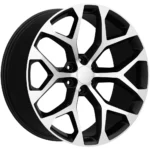 Eclipse Replicas 348 Snowflake 24x10 6x5.5 +30 Black/Machined Wheel Rim 24 Inch