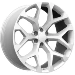 Eclipse Replicas 348 Snowflake 22x9.5 6x5.5" +30mm Silver Wheel Rim 22" Inch