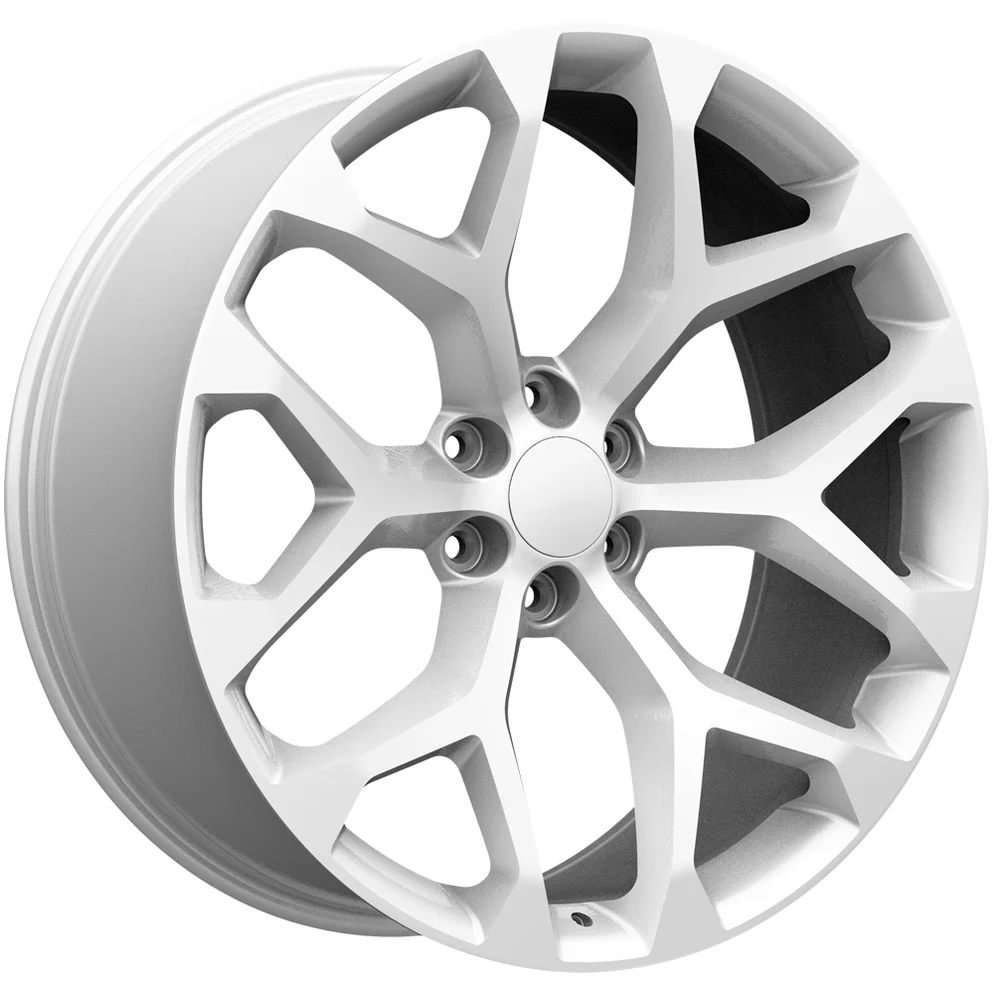 replica-177s-snowflake-silver-eclipse-1_f303a9ed-51c6-4d44-8b1b-bd48d5f4c307_994x994 Eclipse Replicas 348 Snowflake 22x9.5 6x5.5" +30mm Silver Wheel Rim 22" Inch - Image 1