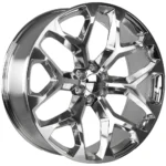 Strada Replicas R176 Snowflake 24x10 6x5.5" +31mm Polished Wheel Rim 24" Inch