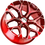 Strada Replicas R176 Snowflake 26x10 6x5.5" +31mm Red/Milled Wheel Rim 26" Inch - Image 2