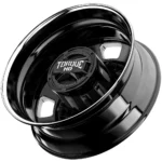 Torque HD TW642F Luxe 22.5x8.25 10x285.75 Black/Milled-Rear Wheel Rim 22" Inch