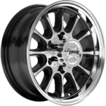 (Set of 4) Torque TW752C Transporter 15x6 6x5.5" +0mm Black/Machined Wheels Rims - Image 2