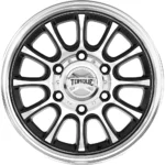 (Set of 4) Torque TW752C Transporter 15x6 6x5.5" +0mm Black/Machined Wheels Rims - Image 4