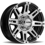 Ultra 226 Machine Trailer 15x6 6x5.5" +0mm Black/Machined Wheel Rim 15" Inch