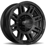 (Set of 4) Ultra 226 Machine Trailer 15x6 5x4.5" +0mm Satin Black Wheels Rims - Image 3