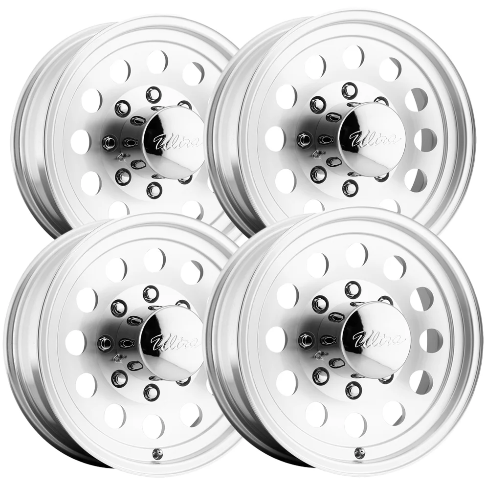 ultra-62-modular-trailer-machined-8-lug-set-4_994x994 (Set of 4) Pacer 62 Smooth Mod Trailer 16x6 8x6.5" +0mm Machined Wheels Rims - Image 1