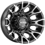 Ultra Scorpion Dually Rear 17x6.5 8x200 -140mm Black/Machined Wheel Rim 17" Inch