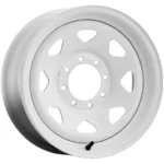 Unbranded Spoke Trailer 16x7 8x6.5" +0mm White Wheel Rim 16" Inch - Image 2