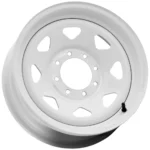 Unbranded Spoke Trailer 16x7 8x6.5" +0mm White Wheel Rim 16" Inch