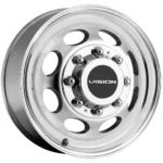 Vision 181 Hauler Dually Front 19.5x6.75 8x6.5" Machined Wheel Rim 19" Inch