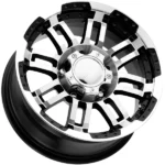 Vision 375 Warrior Trailer 15x6 5x5" +0mm Black/Machined Wheel Rim 15" Inch