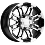 Vision 375 Warrior Trailer 14x5.5 5x4.5" +0mm Black/Machined Wheel Rim 14" Inch